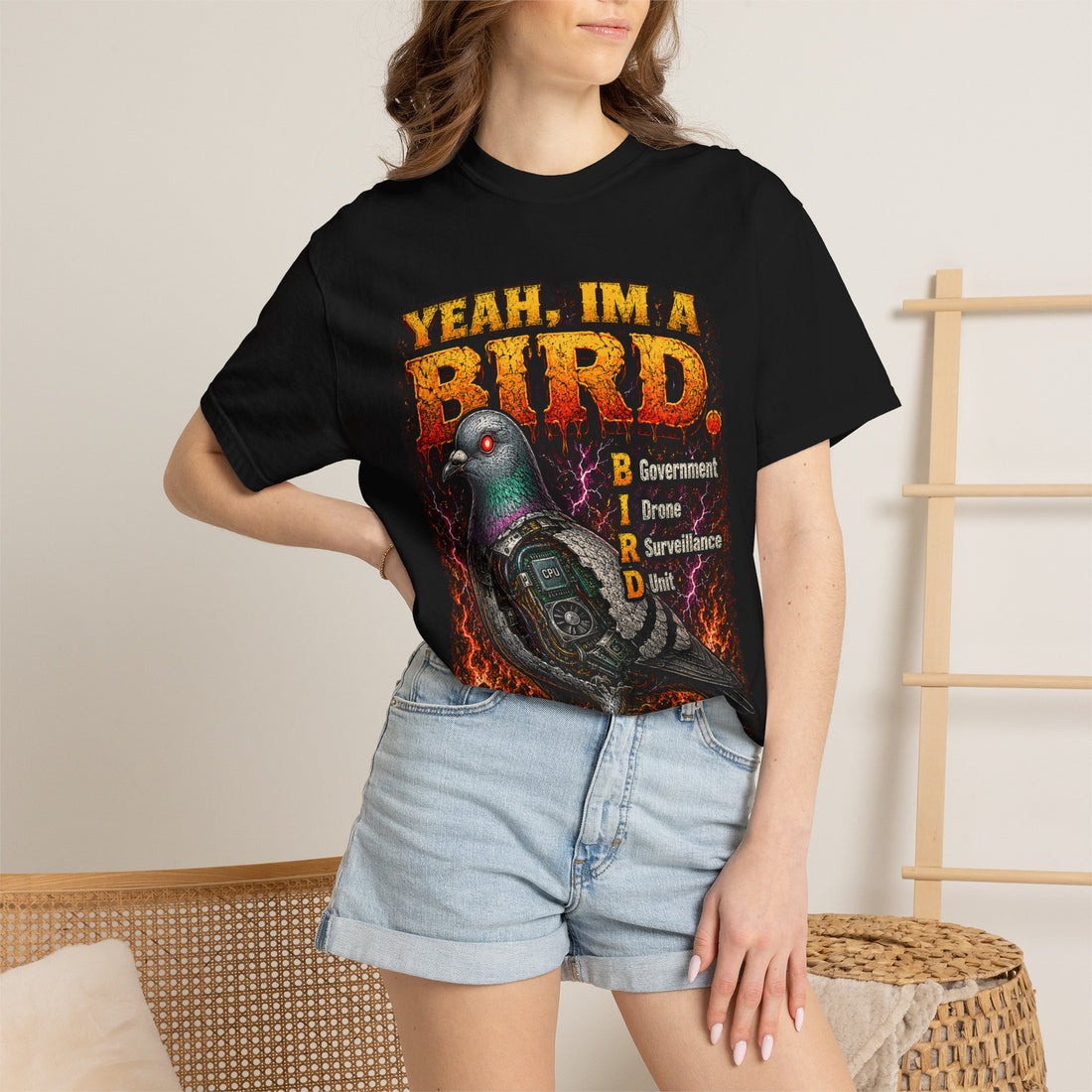 Deep Fried T‑Shirt - Pigeon Drone