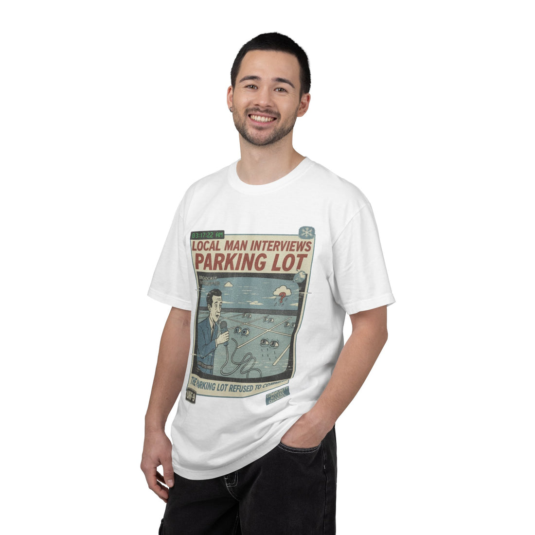 Conspiracy T-Shirt  - "Local Man Interviews Parking Lot"