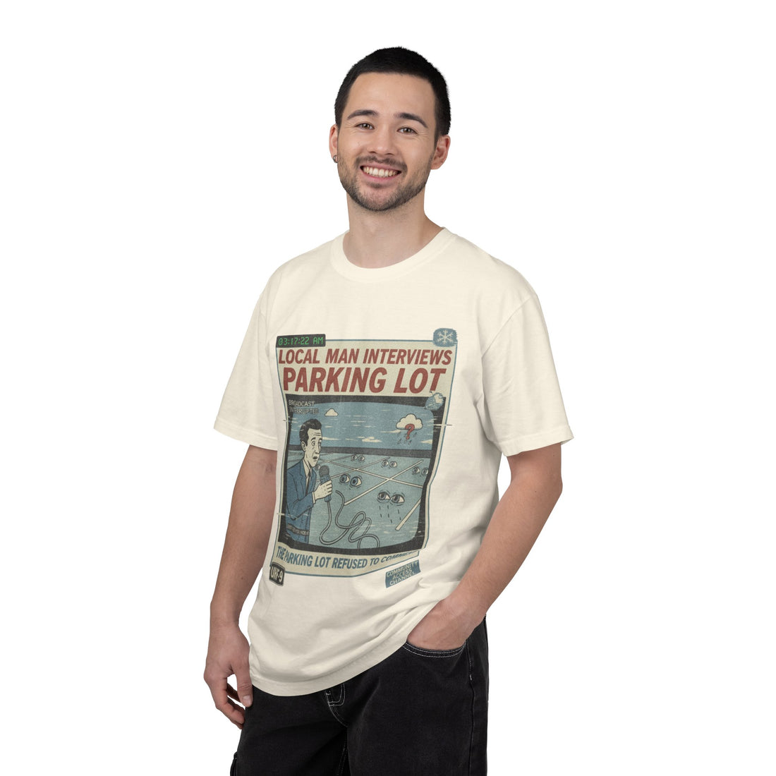 Conspiracy T-Shirt  - "Local Man Interviews Parking Lot"