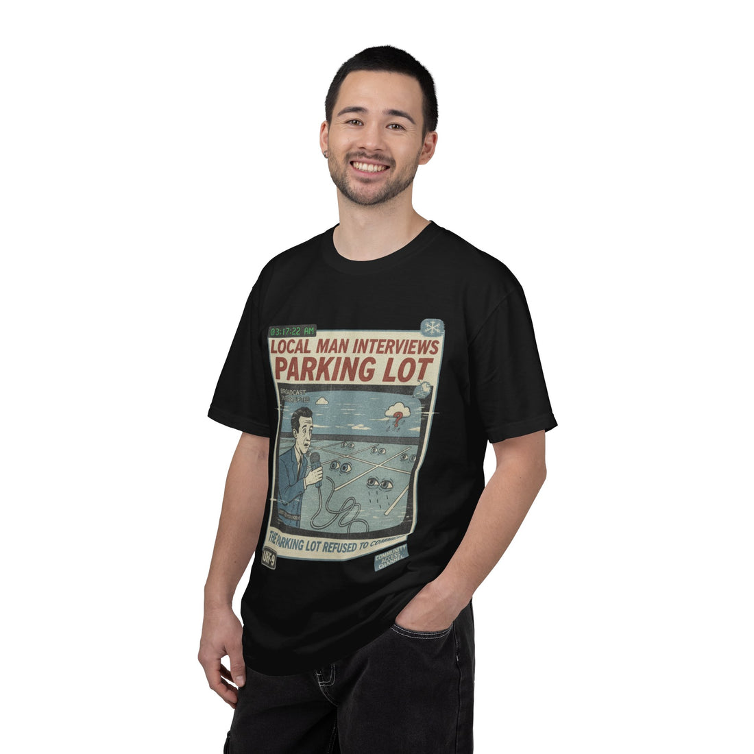 Conspiracy T-Shirt  - "Local Man Interviews Parking Lot"